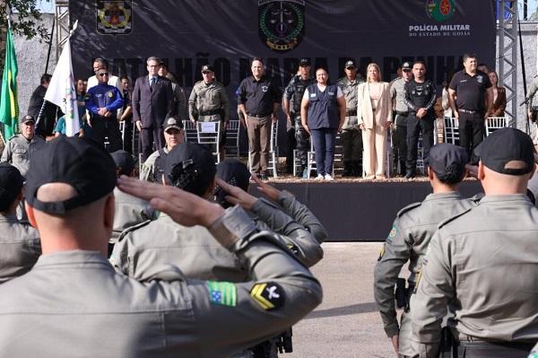 Governo Caiado amplia rede de proteção à mulher com inauguração de nova sede do Batalhão Maria da Penha em Goiânia