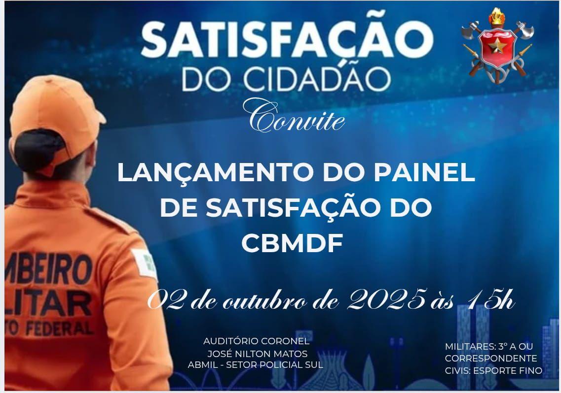 CBMDF lança Painel de Satisfação do Cidadão com mais de 25 mil avaliações