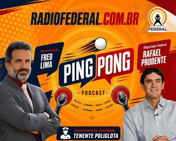 Programa Ping Pong, da Rádio Federal, estreia terceira edição hoje (18); Rafael Prudente é o primeiro entrevistado