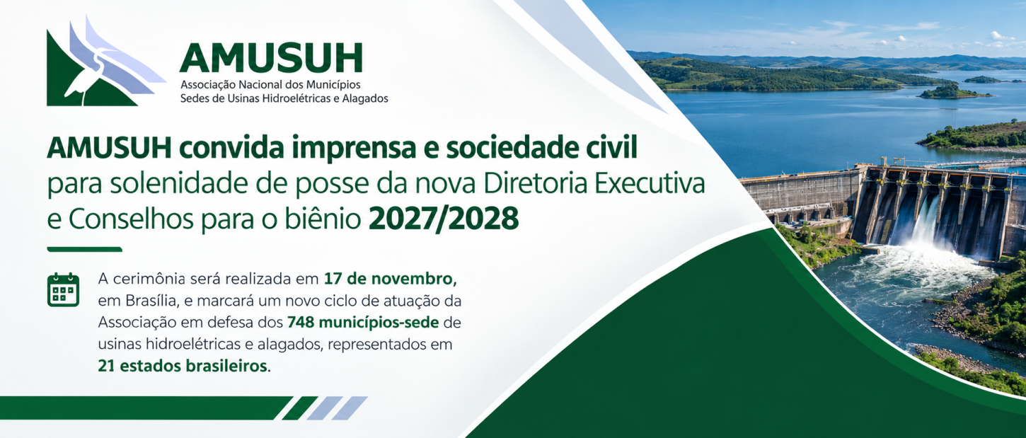   AMUSUH convida imprensa e sociedade civil para solenidade de posse da nova Diretoria Executiva e Conselhos para o biênio 2027/2028