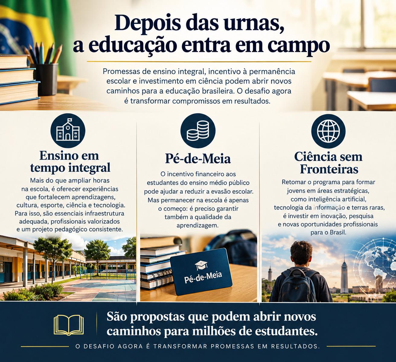 Depois das urnas, a educação entra em campo