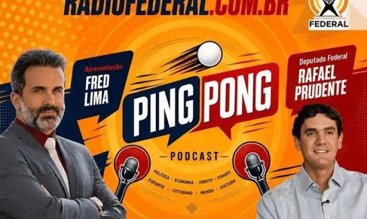 Programa Ping Pong, da Rádio Federal, estreia terceira edição hoje (18); Rafael Prudente é o primeiro entrevistado